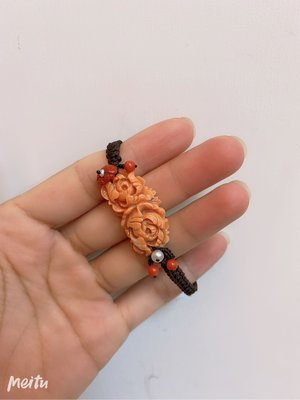 天然紅珊瑚「momo牡丹花開富貴設計款手鍊」