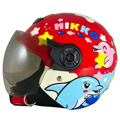 《JAP》Nikko N-506兒童安全帽 海豚Holiday樂園 蘋果汽水 兒童帽 3/4罩📌折價100元