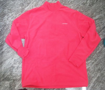 【堆堆樂】╭☆台灣製++ Sechoe專櫃品牌++超輕刷毛粉紅色休閒保暖長袖上衣--M號