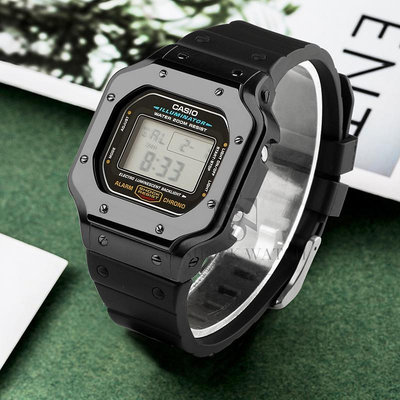 適配卡西歐G-SHOCK小方塊DW5600金屬錶殼錶帶改裝運動手錶配件