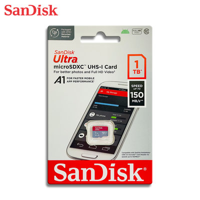 SanDisk 1TB Ultra 手機擴充記憶卡 A1 MicroSD 台灣保固公司貨 (SD-SQUAC-1TB)
