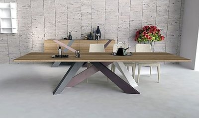[米蘭殿堂家具]訂製款 複刻BONALDO Big Table 180cm 四色腳梣木實木餐桌/會議桌 台灣製造/設計款