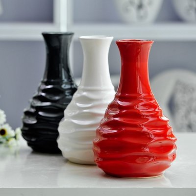 INPHIC-陶瓷花瓶家居裝飾品擺件 時尚簡約工藝品擺設波浪形花插