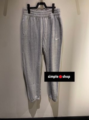 【Simple Shop】NIKE 運動長褲 寬鬆 小勾 縮口褲 鋪棉 棉褲 長褲 灰色 女款 BV4090-063