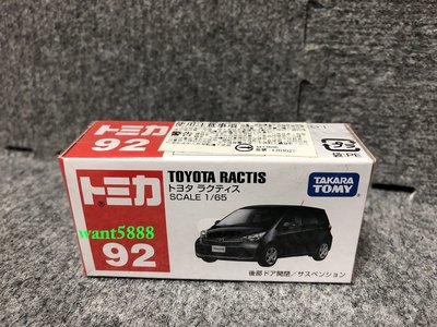92 豐田 TOYOTA RACTIS 多美小汽車 TOMICA 日本TAKARATOMY