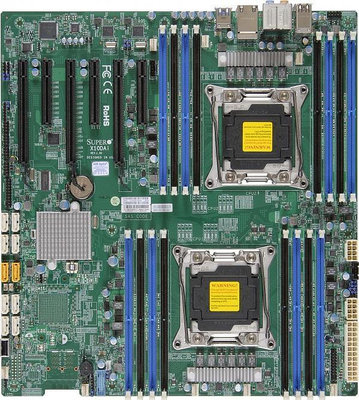 超微x10dai工作站伺服器主板雙路x99支持2682v4 四代記憶體自帶聲卡