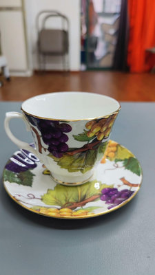 z英國古董咖啡杯ROYAL KINGSTON水果莊園咖啡杯