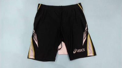 ASICS亞瑟士 男女款 緊身短褲 緊身褲(短型) 五分 黑銀黃 XRK494-9005