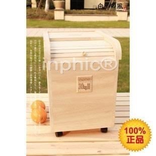 INPHIC-專利日本木米桶木米箱木米櫃30公斤用 (帶車輪)
