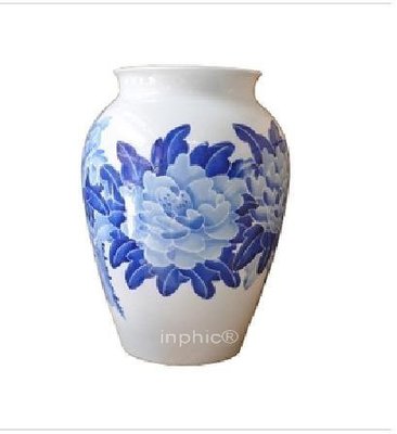 INPHIC-青花瓷景德鎮 陶瓷器 手工繪畫 牡丹 裝飾品 花瓶家居飾品擺飾