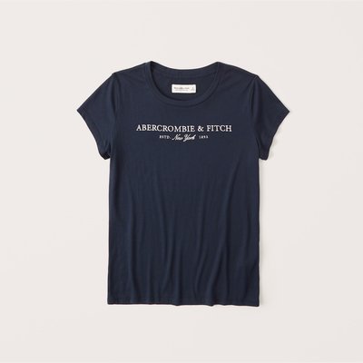 ☆【A&F女生館】☆【Abercrombie&Fitch LOGO刺繡短袖T恤】☆【AFG001B2】(XS-S)