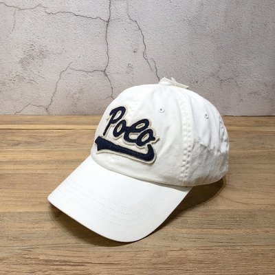 美國百分百【Ralph Lauren】帽子 RL 配件 棒球帽 Polo 小馬 老帽 復古 帆布 貼布 白色 J018