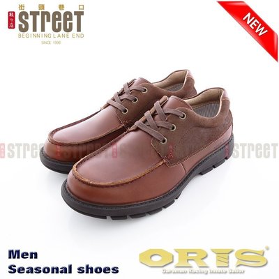 【街頭巷口 Street】 ORIS 男款  經典 外翻式三孔休閒鞋 上班族 SB1490403 咖啡色