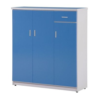 現貨熱銷-【PA986-05】塑鋼鞋櫃(SH-301)(藍門、白色)
