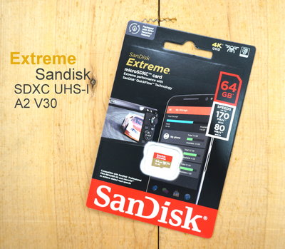 【中壢NOVA-水世界】SanDisk Micro Extreme【64G A2 讀170 寫80MB/s】TF 公司貨