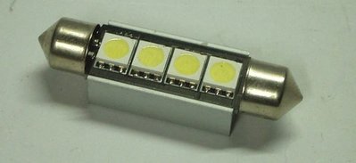 can-bus 解碼 雙尖 42mm 4 SMD LED進口車解碼燈 消除故障碼 車牌燈 氣氛燈 室內燈 bmw