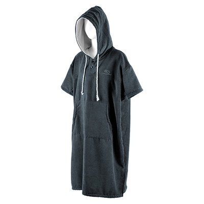 台灣潛水---AROPEC 速乾保暖吸水毛巾衣(浴巾衣)-素色款 Poncho-5K01-BK