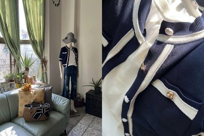 ＊ ꧁ 左兒 朵拉 ꧂【KAO MEIFEN高美芬 設計師2023春夏♛新品 】S-XL 愛不膩的海軍風針織小外套