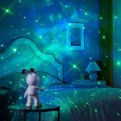 大網紅太空兔禮品兔子星空投影燈充電小夜燈生日創意兒童圣誕禮物