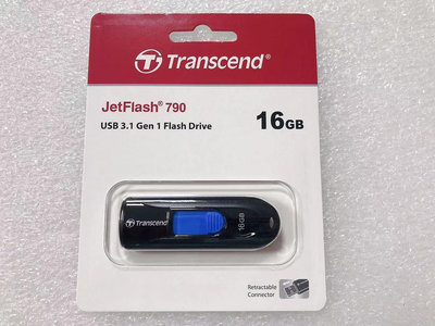 16G創見隨身碟 JF790 JetFlash790 USB3.1 Gen1 USB隨身碟可伸縮 TS16GJF790K