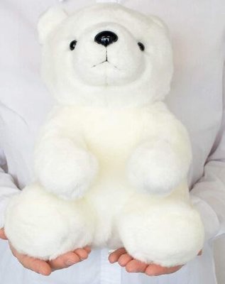 17879c 日本進口 限量品 好品質 可愛 柔順 北極熊 白熊 動物擺件絨毛絨娃娃玩偶布偶收藏品送禮禮品