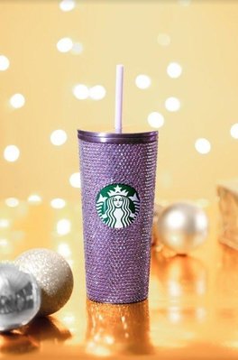 星巴克 粉紫Bling不鏽鋼TOGO冷水杯 Starbucks 2022/11/1上市 金星專屬耶誕派對限定 VIP PARTY