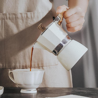 法風摩卡壺意式風萃取摩卡咖啡壺濾紙戶外手沖壺電爐煮家用咖啡機
