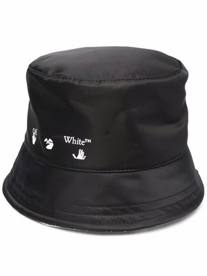 【折扣預購】22春夏正品OFF-WHITE logo BUCKET HAT 黑色 白字 漁夫帽