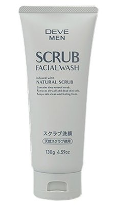 日本熊野 FACIAL WASH 天然磨砂NATURAL SCRUB洗面乳130g -淺灰31456
