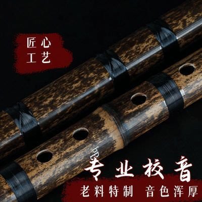 珍品紫竹笛專業演奏笛子橫笛高級竹笛成人男女古風樂器簡單好吹~特價