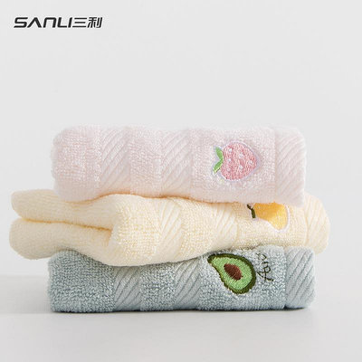 [預售新品]毛巾竹漿纖維童巾兒童洗臉巾嬰兒毛巾水果繡花童巾