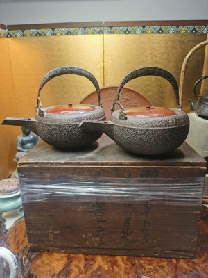 新 日本砂鐵壺，明治砂鐵銚子一對，砂鐵鐵壺，鐵銚子，小容量鐵壺，