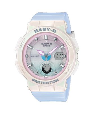 CASIO手錶公司貨附發票 BABY-G立體層次感BGA-250-7A3 粉藍紫錶盤