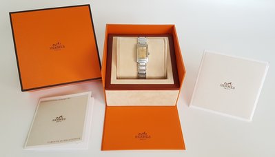 愛馬仕 HERMES 經典款 【TANDEM】 系列 ，  H型   女錶  原廠盒裝 ，功能正常  保證真品  超級特價便宜賣