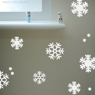 《阿布屋》雪花片A-L‧ 壁貼 璧貼 窗貼搭配配件 ❆耶誕櫥窗設計