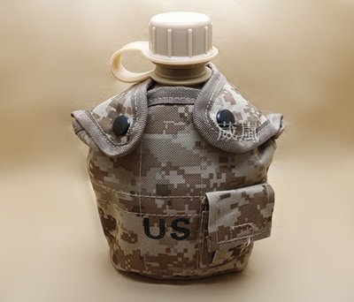 [01] 美軍 US 水壺 一公升 數位沙漠(生存遊戲 軍人 士兵 WARGAME 鋼杯 軍用 水壺包 飯盒 軍品