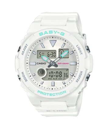CASIO Baby-G 時尚潮流 衝浪潮汐復古風格 雙顯休閒錶 BAX-100-7A