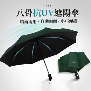 UV傘 UV摺疊手動雨傘 反向太陽傘 黑色厚膠防曬 八骨三折 防風鋼骨材料 戶外用品 雨傘 自動傘 晴雨傘 情侶傘 折傘