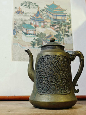 日本老銅壺 名越昌晴造銅壺