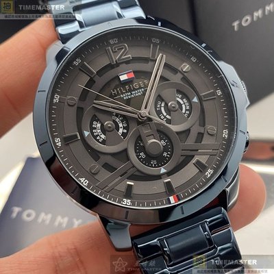 TommyHilfiger手錶,編號TH00041,50mm寶藍錶殼,寶藍錶帶款