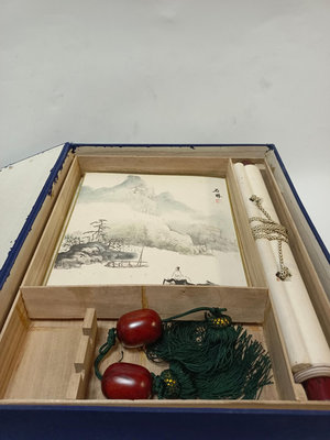 （二手）——日本回流   色紙畫兩幅  空白掛軸 極品紅木風鎮 古玩 擺件 老物件【萬寶閣】1466