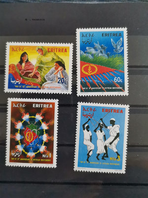 郵票厄立特里亞2001年發行獨立10周年紀念郵票外國郵票