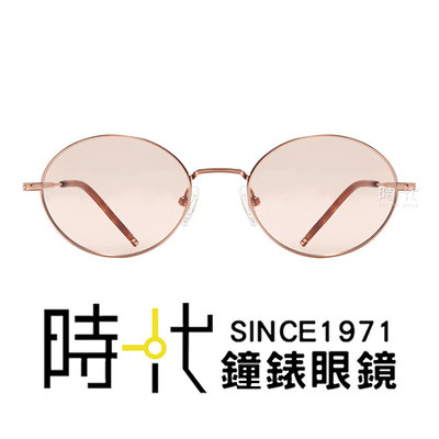 【CARIN】NewJeans同款 太陽眼鏡 鈦金屬 LILY C4 橢圓框墨鏡 玫瑰金框/粉色鏡片 53mm