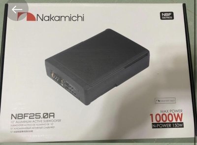 2021年最新款【Nakamichi】NBF25.0A日本中道 超薄型10吋主動式重低音喇叭非morel focal