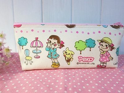 日本不二家 牛奶妹+小狗圖案筆袋~化妝包~萬用包~可訂做