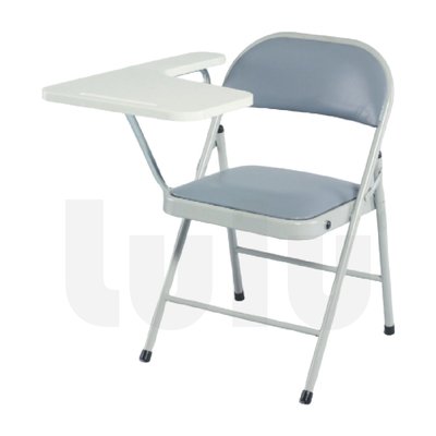 【Lulu】 灰皮學生椅 289-4 ┃ 電鍍椅 鐵學生椅 課桌椅 烤漆椅 上課椅 鐵合椅 皮合椅 折合椅 白宮椅 椅子