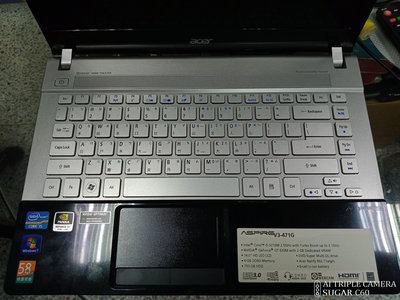 二手Acer 宏碁 V3-471G-53214G75Makk (黑色) 14吋 筆記型電腦 i5獨顯 WIN7