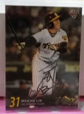 棒球天地--賣場唯一--日本職棒阪神虎林威助簽名2009球員卡.字跡漂亮超稀少