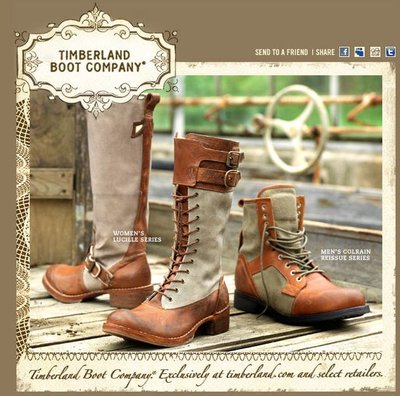 原價破萬賠售【TIMBERLAND】全手工頂級Boot Company系列Colrain 帆布拼接皮革8吋靴10M