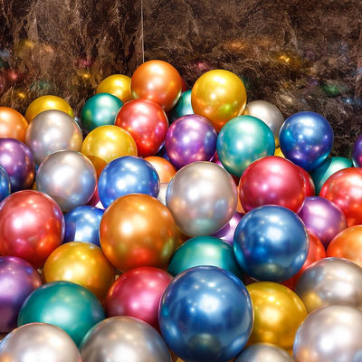 金屬色氣球裝飾開業商場活動喬遷商場兒童生日氛圍場景布置輕奢半米潮殼直購